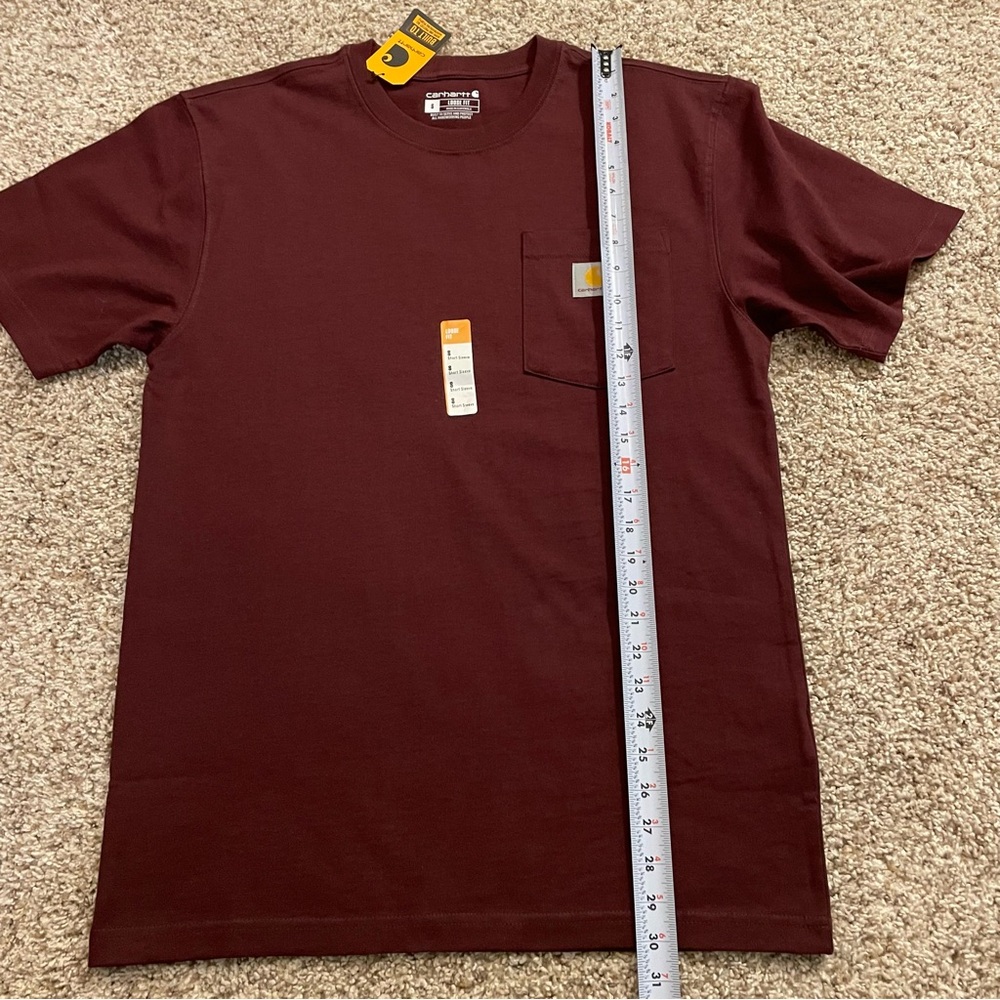 NWT! CARHARTT MEN'S LOOSE FIT
HEAVYWEIGHT LOGO POCKET WORK T-SHIRT SMALL - Picture 7 of 10